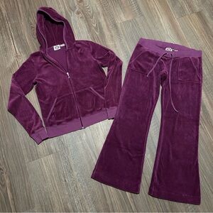 Juicy Couture OG vintage Rich Plum Velour Tracksuit